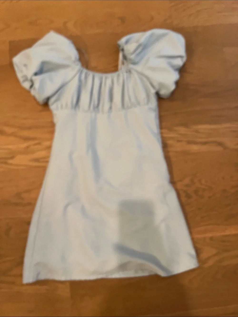 GB girls Light Blue Puff-Sleeve Dress